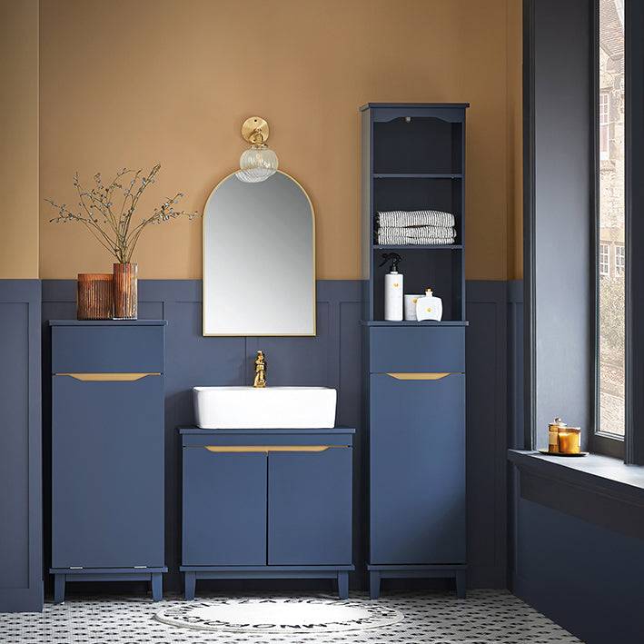 Sobuy SoBuy Wäscheschrank mit Wäschesack Wäschesammler Wäschekorb Blau BZR114-B Osterangebot
