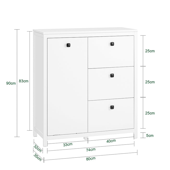 Sobuy SoBuy Wäscheschrank mit Wäschesack Badschrank Wäschekorb Badkommode Weiß BZR97-W Vatertagsangebot
