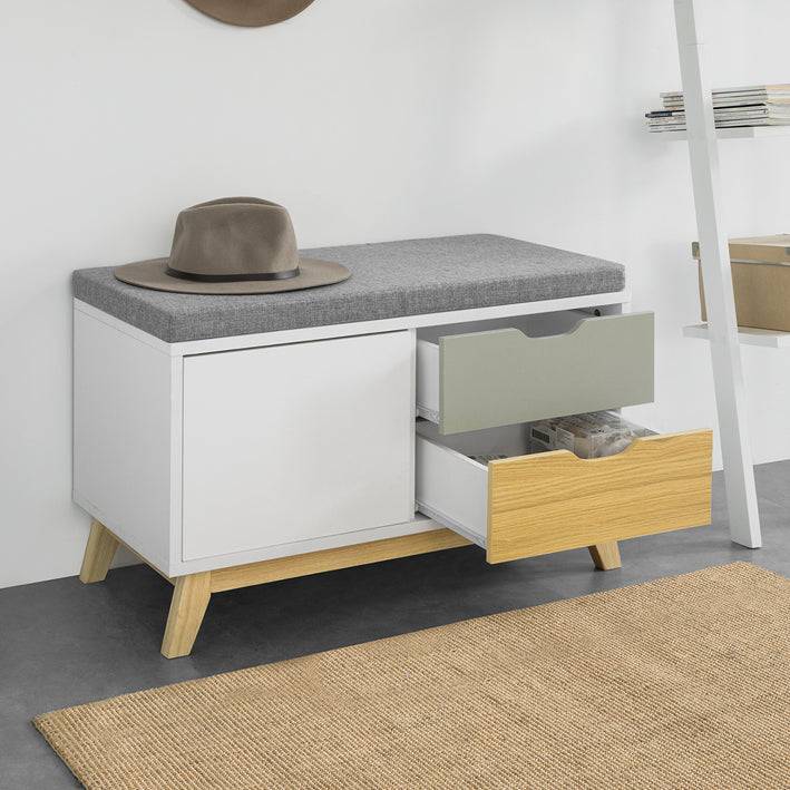 Sobuy SoBuy Schuhbank mit 2 Schubladen Sitzbank mit stauraum Garderobenbank FSR92-W VIP-Rabatte