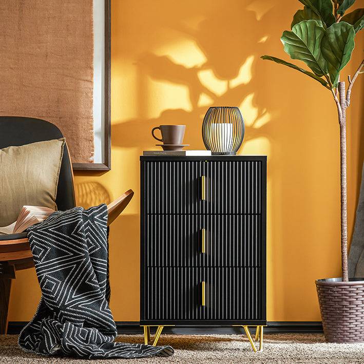 Sobuy SoBuy Nachttisch mit 3 Schubladen Sofatisch Beistelltisch Schwarz FBT115-L-SCH Fabrikverkauf
