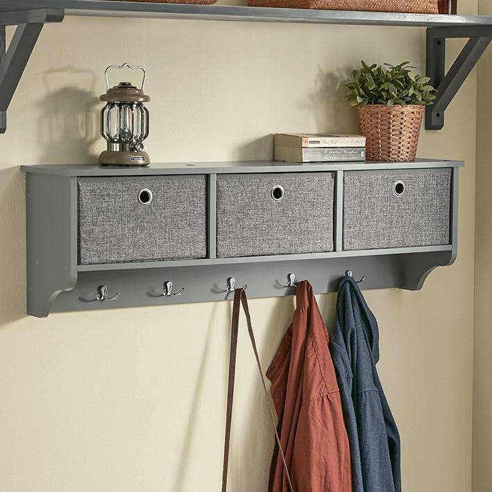 Sobuy SoBuy Wandgarderobe Kleiderhaken Flurgarderobe Hellgrau FRG282-HG Versandkostenfrei