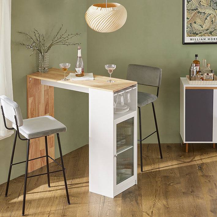 Sobuy SoBuy Bartisch Esstisch Stehtisch Küchentisch Balkontisch Weiß-Natur FWT99-WN Tiefpreis