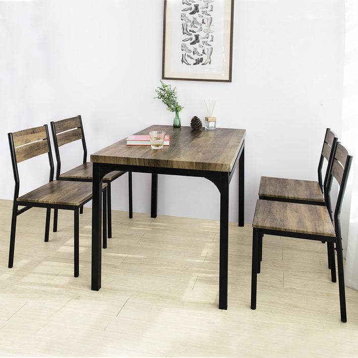Sobuy SoBuy Esstisch mit 4 Stühlen 5-teilig Essgruppe Küchentisch OGT28-N+FST72-Nx4 Wochenangebot