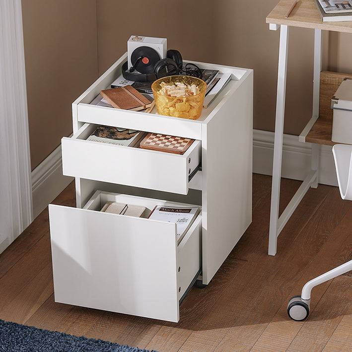 Sobuy SoBuy Rollcontainer Bürowagen Beistelltisch mit Rollen Druckertisch Weiß FBT121-W Nur für heute