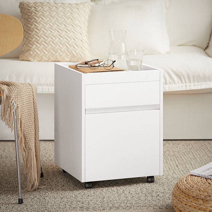 Sobuy SoBuy Rollcontainer Bürowagen Beistelltisch mit Rollen Druckertisch Weiß FBT121-W Nur für heute