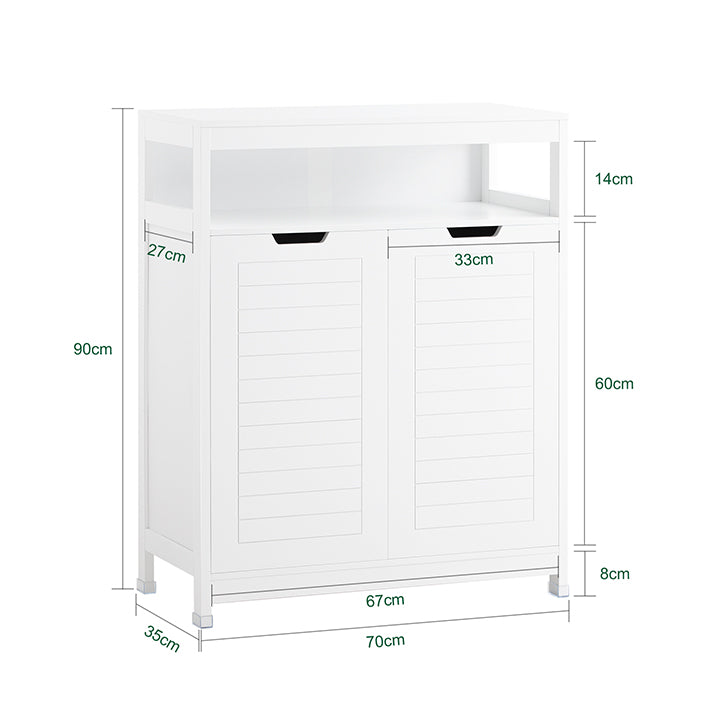 Sobuy SoBuy Badkommode Badschrank Badmöbel Sideboard Flurschrank Weiß BZR121-W Sonderangebot der Fabrik