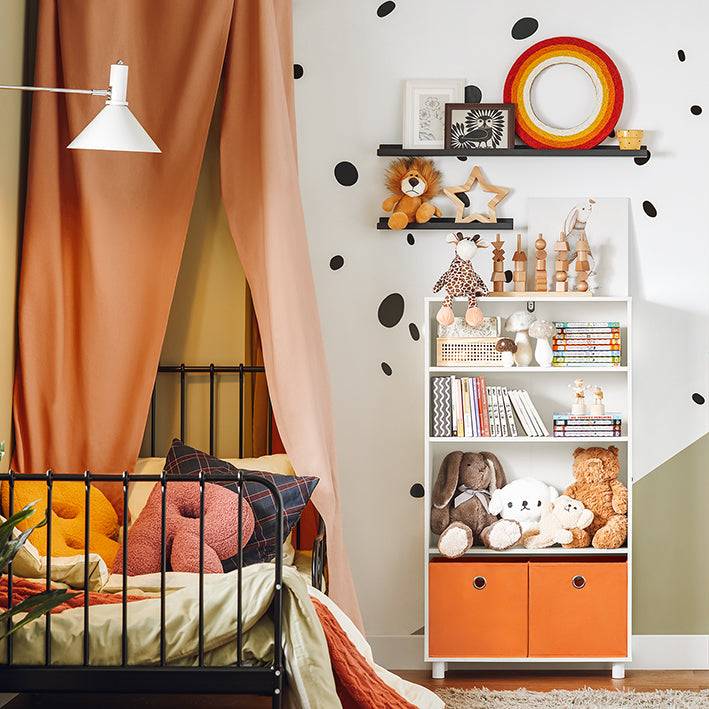 Sobuy SoBuy Kinderregal mit Boxen Spielzeugregal Bücherregal für Kinder KMB68-W Vierteljährliche Förderung