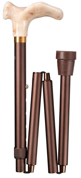 Stock Fachmann Gehstock Deluxe Comfort Faltstock Marmoriert Bronze Rabatt