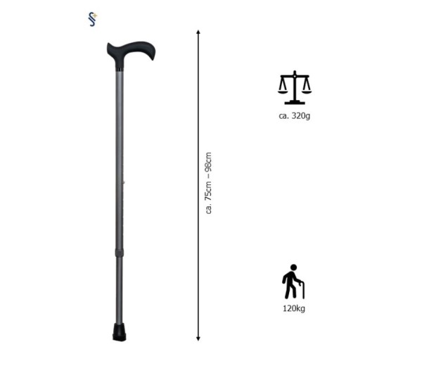 Stock Fachmann Gehstock Melbourne höhenverstellbar Clearance-Verkauf