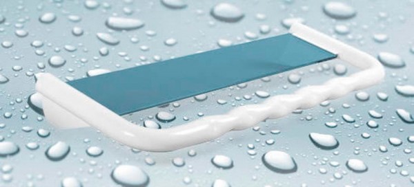 Stock Fachmann Erlau Rundgrip Konsolgriff 48 cm Ablage Glas weiß Angebote