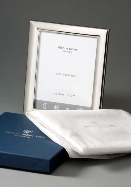 Stock Fachmann Bilderrahmen Silber glatt schwer von Mörhle Silber Deutschland Fabrik Onlineshop