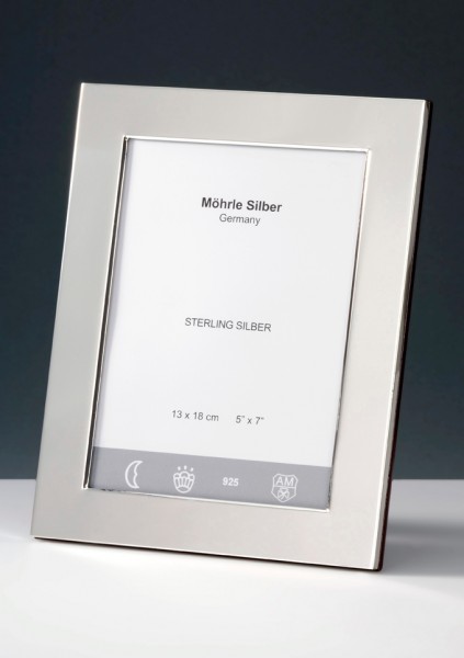 Stock Fachmann Bilderrahmen Silber glatt schwer von Mörhle Silber Deutschland Fabrik Onlineshop