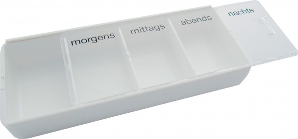 Stock Fachmann Tablettendose Tablettenbox 4 Fächer