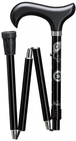 Stock Fachmann Gehstock Deluxe Schlank Faltstock Strass Tattoo Wochenangebot
