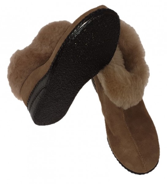 Stock Fachmann Fellschuhe aus Lammfell mit fester Sohle, Gr. 37 Nur für heute