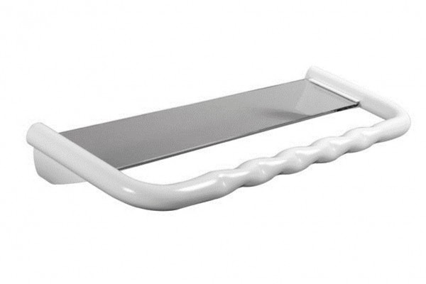 Stock Fachmann Erlau Rundgrip Konsolgriff 48 cm Ablage Glas weiß Discount Store für neue Produkte