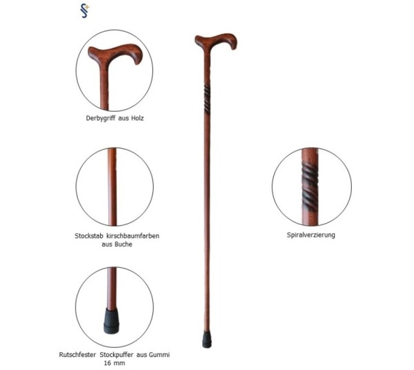 Stock Fachmann Gehstock Spiral Derby Online