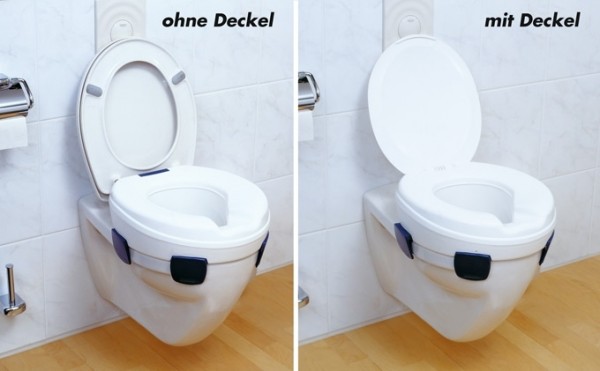 Stock Fachmann Toilettensitzerhöher Clipper mit Deckel Kostenloser Versand