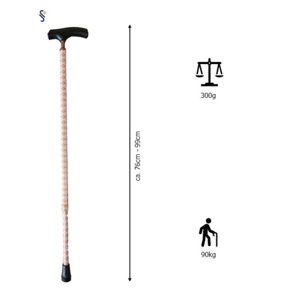Stock Fachmann Gehstock Fritzgriff höhenverstellbar Ornament Begrenzte Freigabe