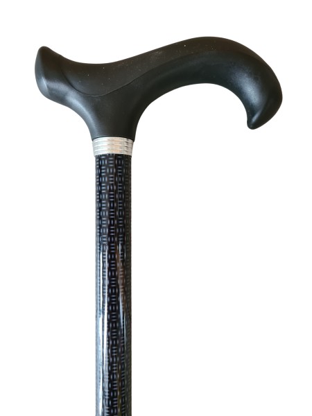 Stock Fachmann Gehstock Derbygriff höhenverstellbar Black & Grey Neueste Stile