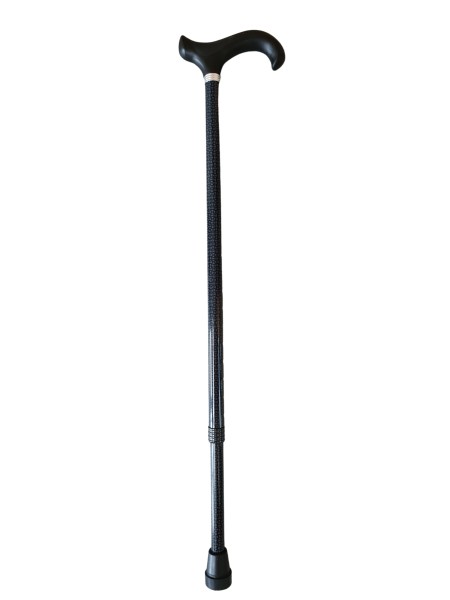 Stock Fachmann Gehstock Derbygriff höhenverstellbar Black & Grey Neueste Stile