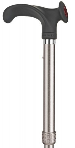 Stock Fachmann Faltstock in silber mit samtiger Soft-Beschichtung