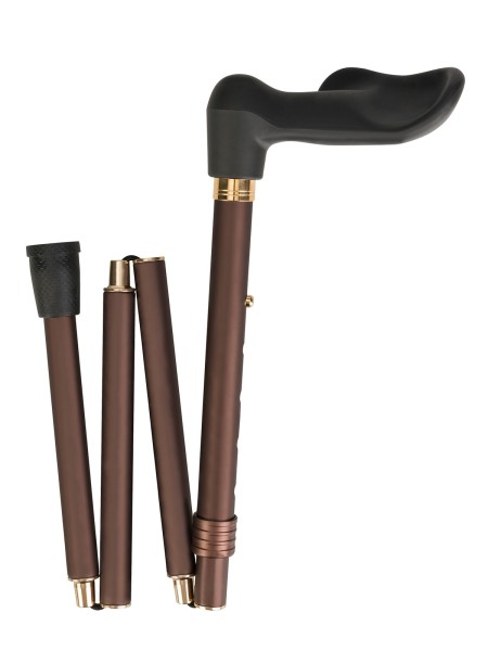 Stock Fachmann Faltstock in bronze mit samtigen Fischergriff Online