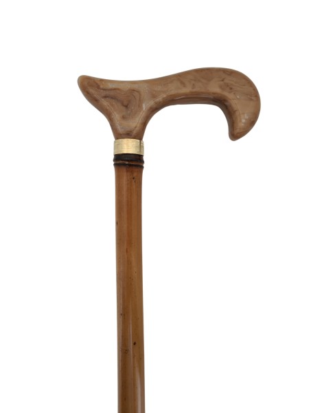 Stock Fachmann Gehstock Derbygriff Bambus Toffee