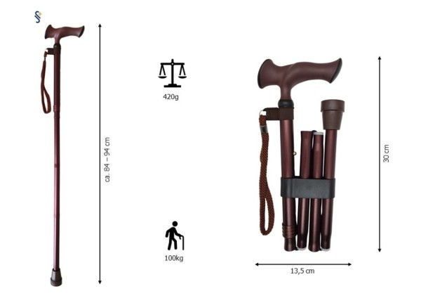 Stock Fachmann Faltstock Escort bronze Saisonschlussverkauf