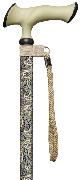 Stock Fachmann Gehstock Escort höhenverstellbar Paisley grün
