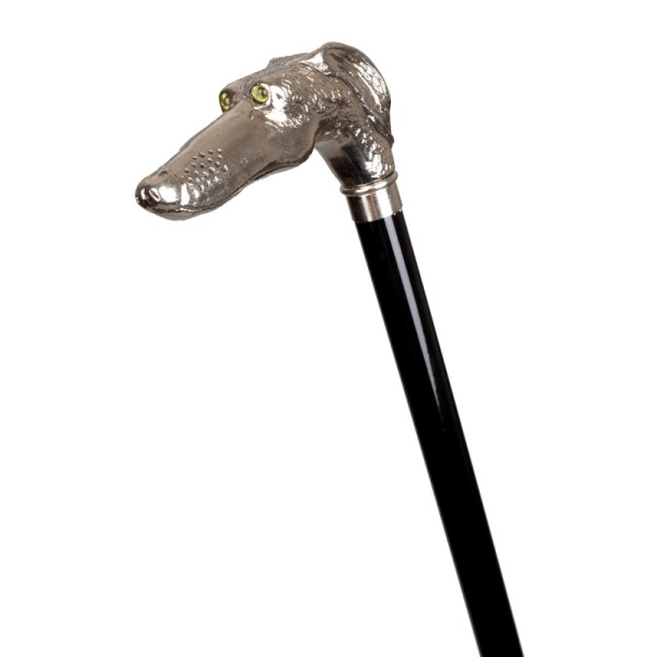 Stock Fachmann Flanierstock Hund verchromt
