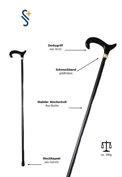 Stock Fachmann Gehstock Acryl Derby "Europa" Bis zu 55% Rabatt