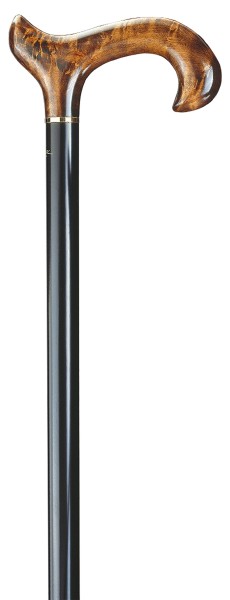 Stock Fachmann Gehstock L-Derby Schwarzeibe Schlank