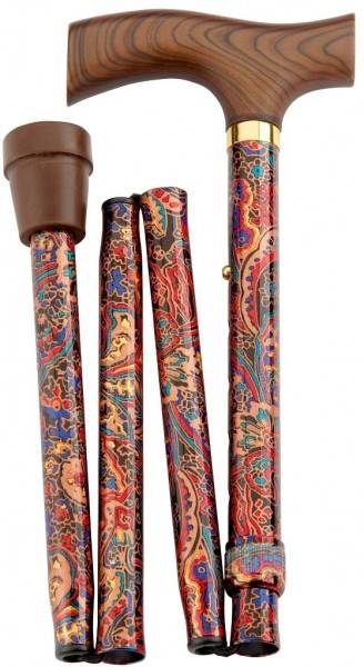 Stock Fachmann Gehstock Fritz Faltstock Paisley