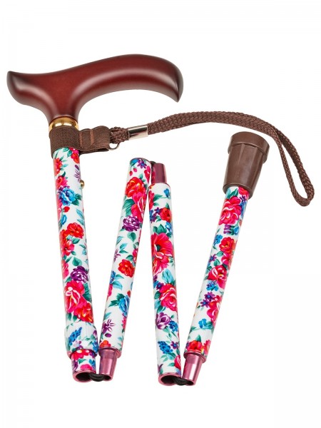 Stock Fachmann Handtaschen - Reisestock mit rotem Blumendesign