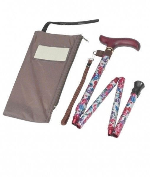 Stock Fachmann Handtaschen - Reisestock mit rotem Blumendesign 50% Rabatt für begrenzte Zeit