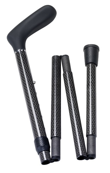 Stock Fachmann Carbon Faltstock 100 kg - Raute schwarz glänzend Kostenloser Versand