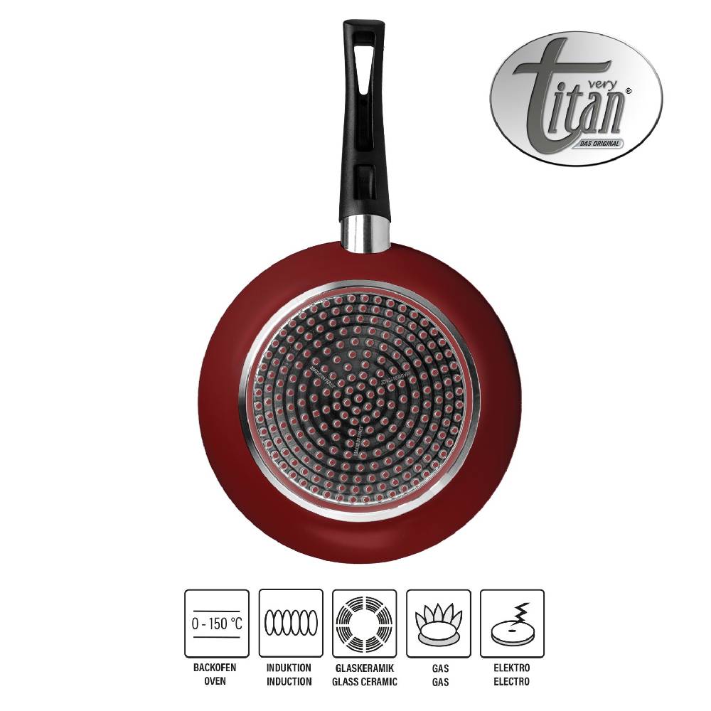 Stoneline Bratpfanne 28 cm Rot ohne Deckel Neueste Mode