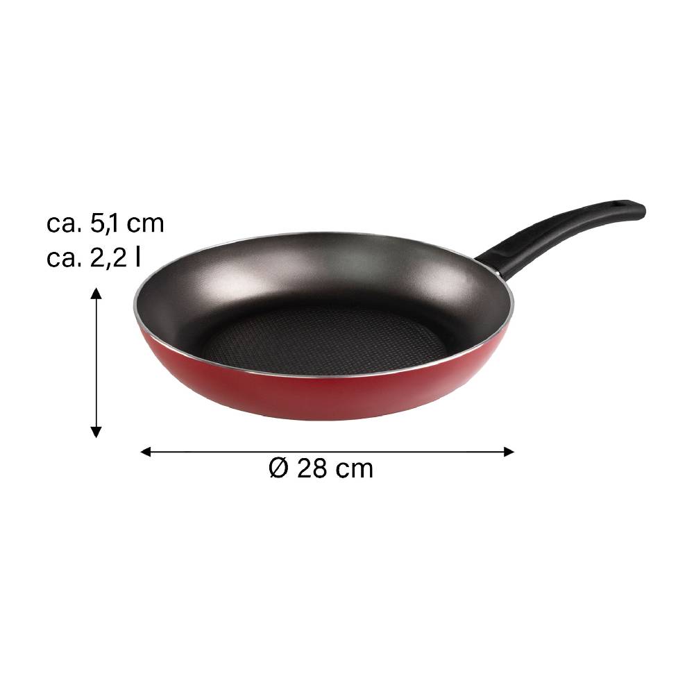 Stoneline Bratpfanne 28 cm Rot ohne Deckel Neueste Mode
