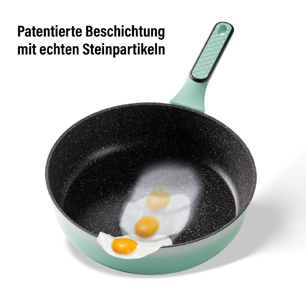 Stoneline Schmorpfanne 28 cm Mint mit Deckel Online Outlet