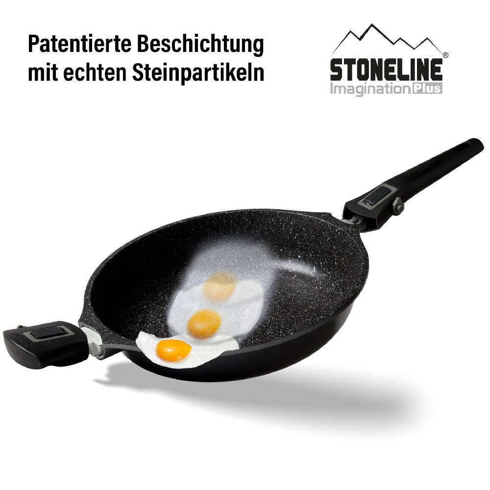 Stoneline Schmorpfanne 28 cm mit abnehmbarem Griff mit Deckel Neuheiten
