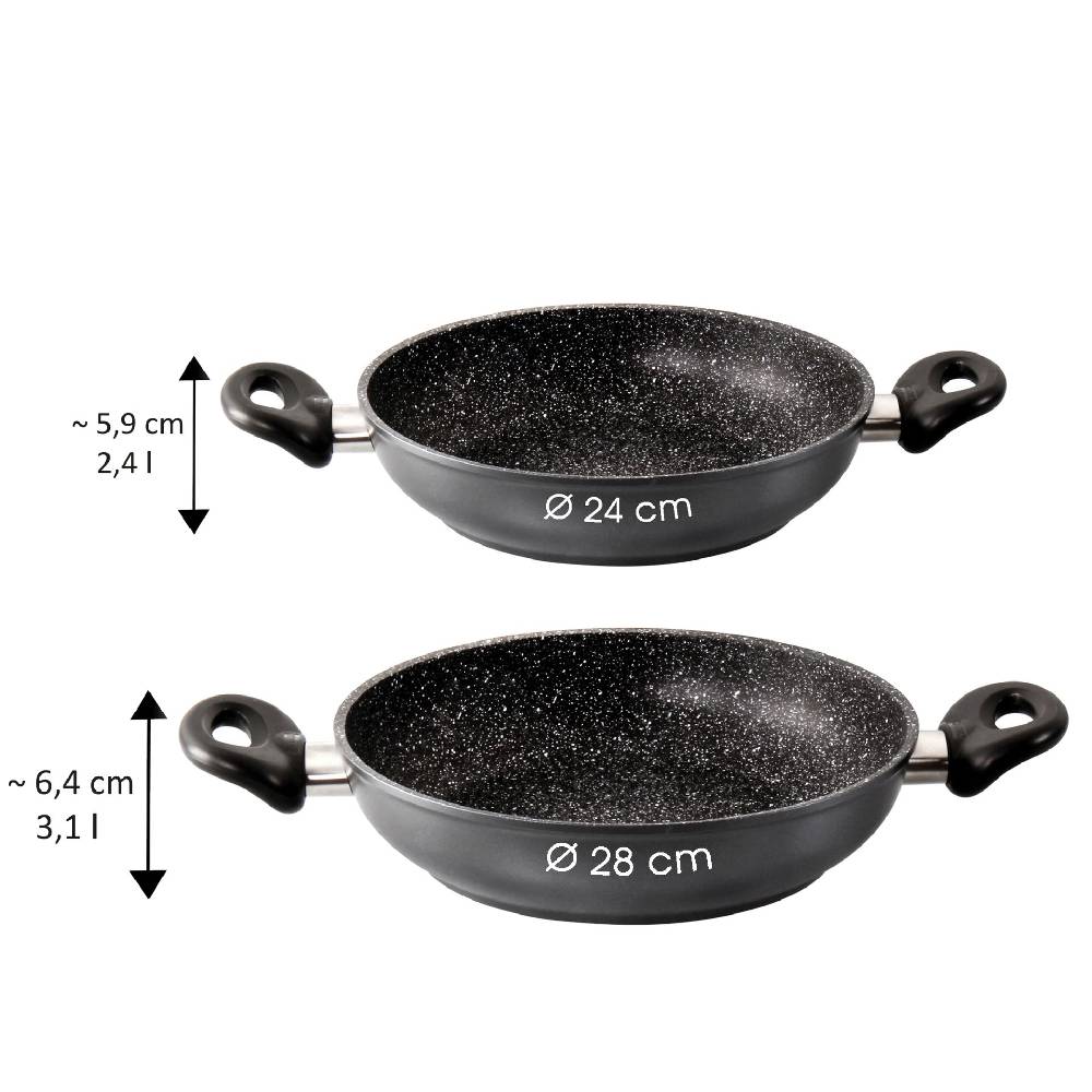 Stoneline Servierpfanne 24 cm Schwarz Saisonale Angebote