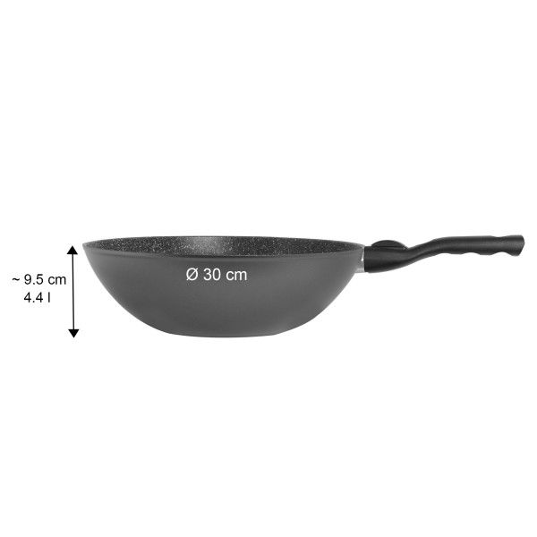 Stoneline Wokpfanne 30 cm mit abnehmbarem Griff ohne Deckel VIP-Rabatte