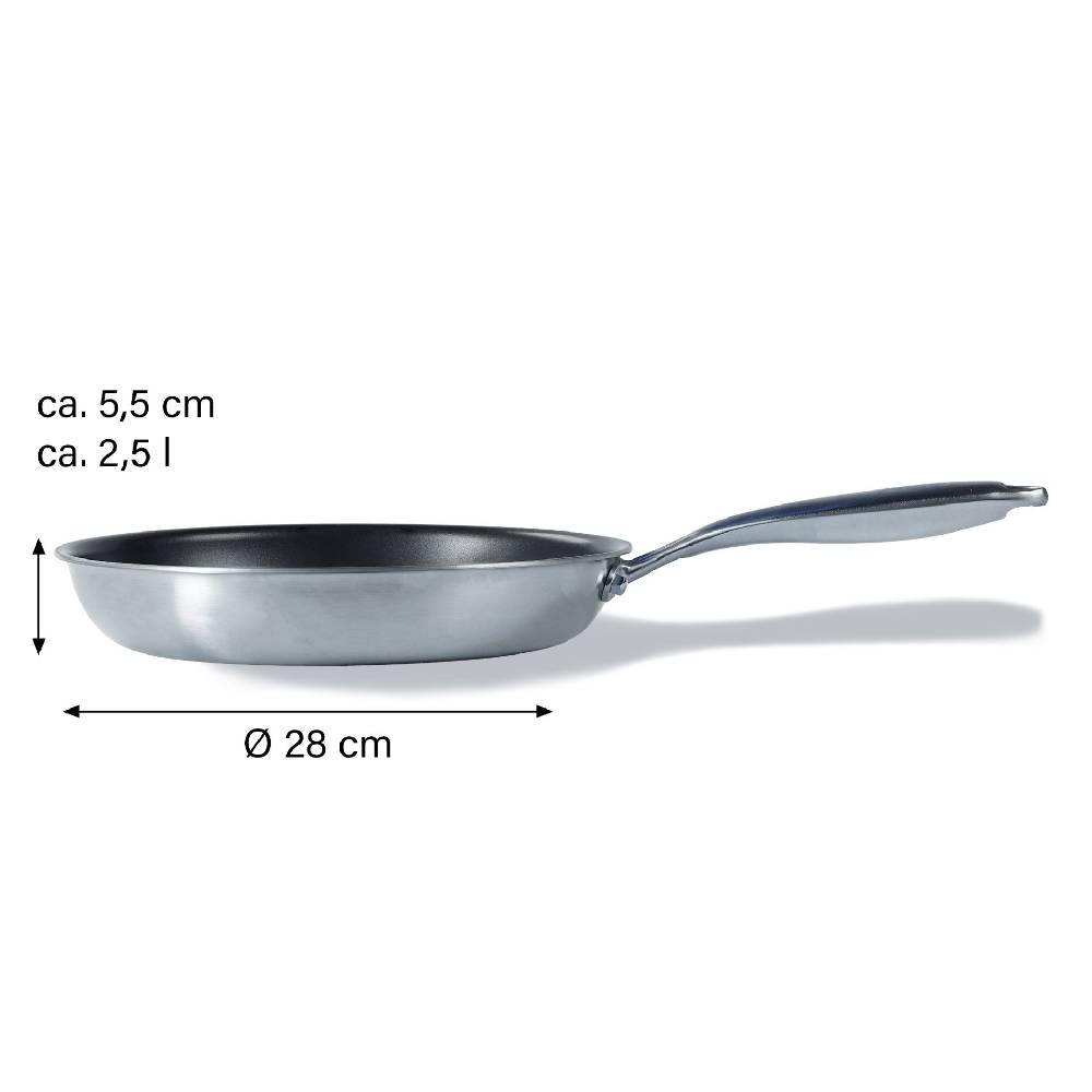 Stoneline Edelstahlpfanne Bratpfanne 28 cm ohne Deckel Zeitbegrenzte Promotion