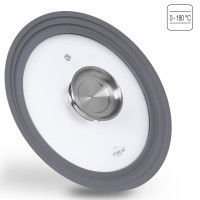 Stoneline Universal Glasdeckel 24/26/28 mit Aroma-Funktion Grau Bis zu 55% Rabatt