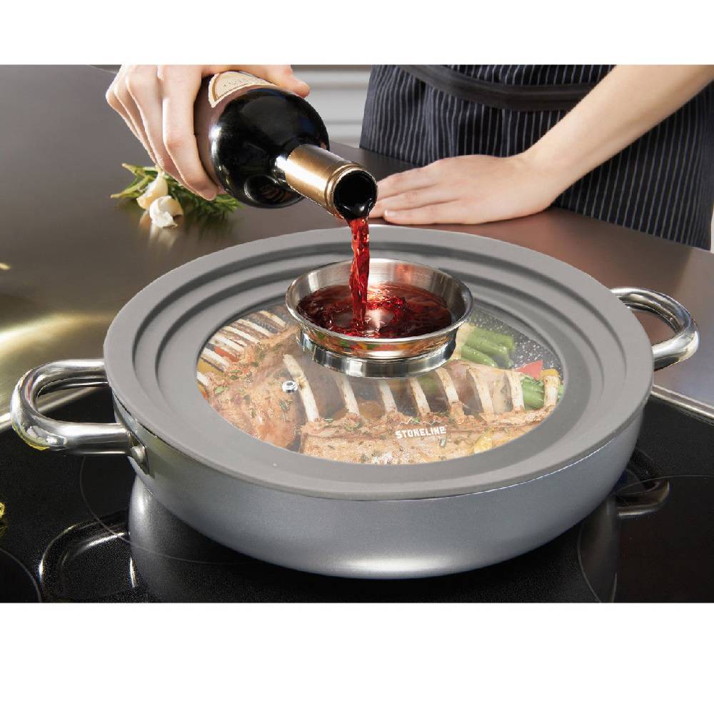 Stoneline Universal Glasdeckel Set mit Aroma-Funktion Grau Discount Store für neue Produkte