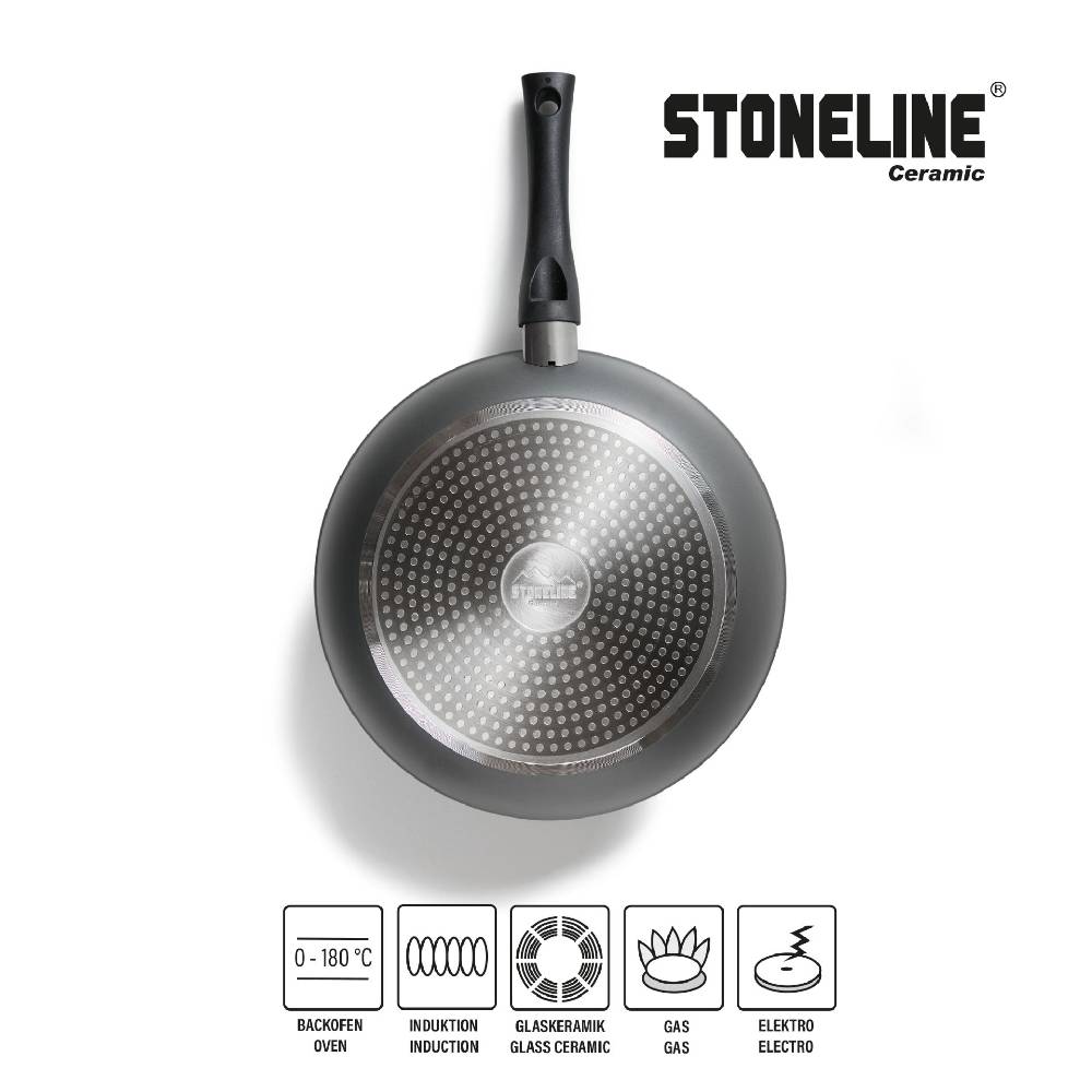 Stoneline Keramik Pfannen-Set 3-teilig 20/24/28 ohne Deckel zollfrei
