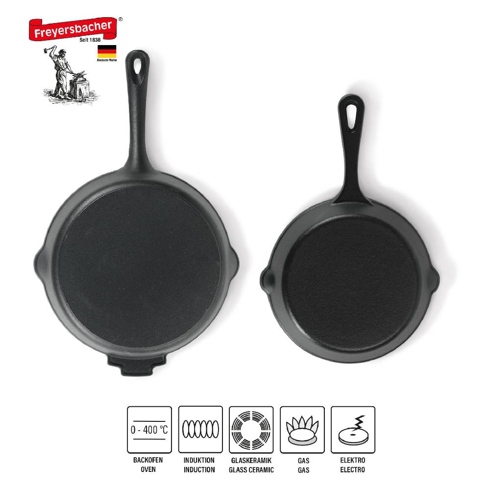 Stoneline Gusseisenpfanne Set 2-teilig 20/28, Emaille Bratpfanne Schlussverkauf