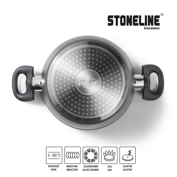 Stoneline Keramik Kochgeschirr-Set 6-teilig 18/20/24 mit Deckeln Meist gekauft