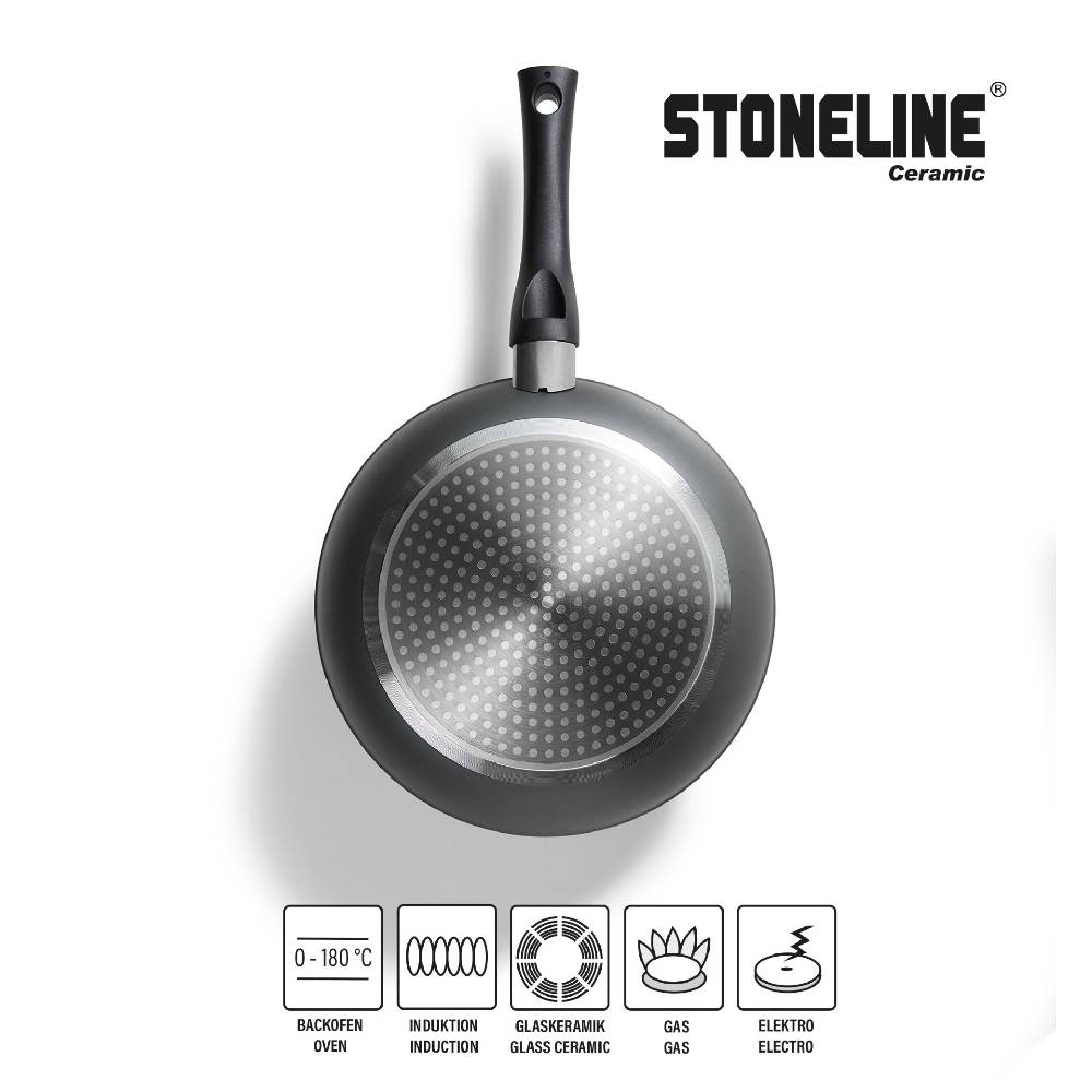 Stoneline Keramik Kochgeschirr-Set 16-teilig 18/20/24/28 mit Deckeln Blitzverkäufe